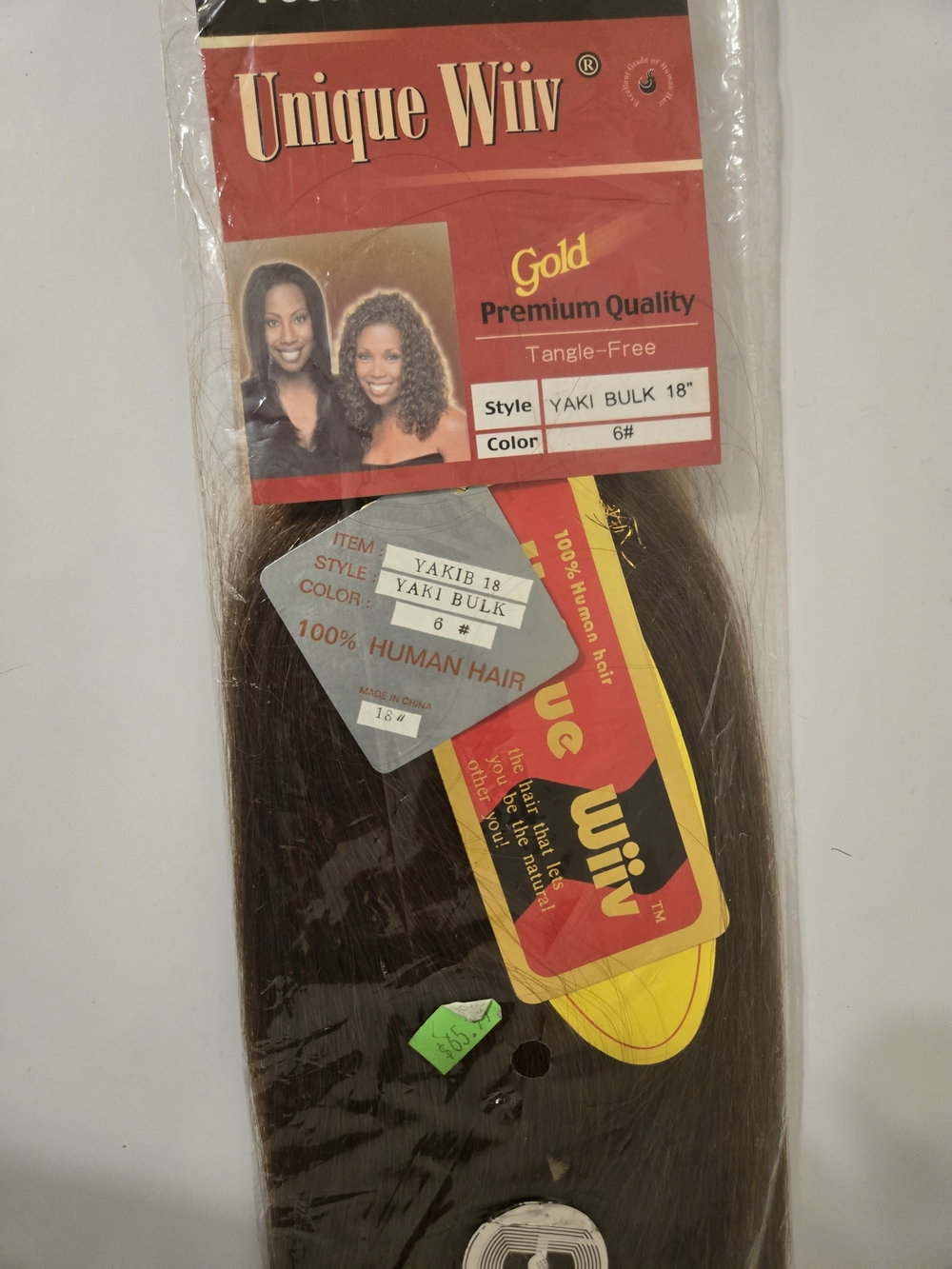 Gold Yaki Bulk 18" Human Hair - Color 6# $65